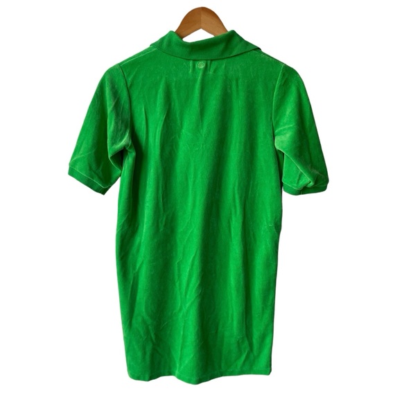 Loulou Studio Velour Mini Tennis Dress Green - Picture 3 of 5